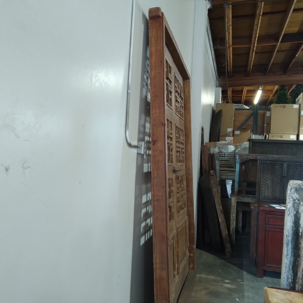 Vintage Wood Door With Frame OFK