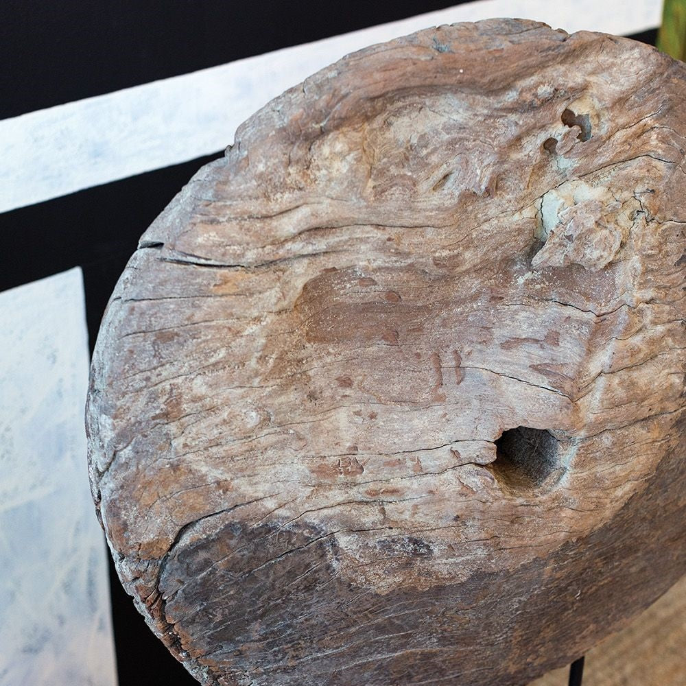 Wood Artifact On Stand