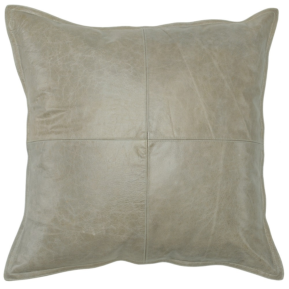 Pike Leather Gray Pillow