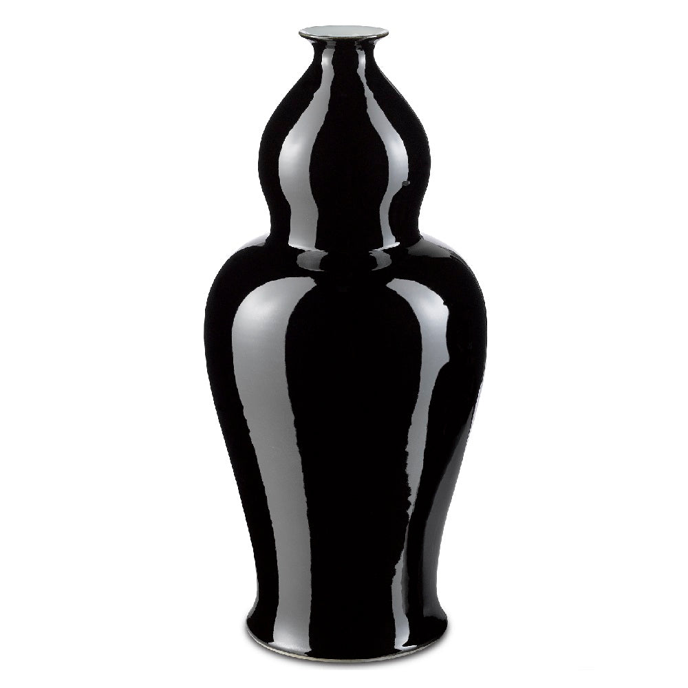 Imperial Black Elongated Large Vase