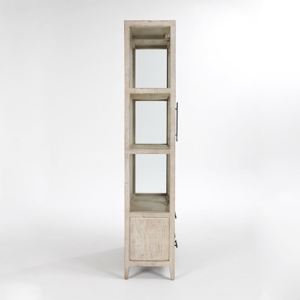 Symm Tall Cabinet Antique White