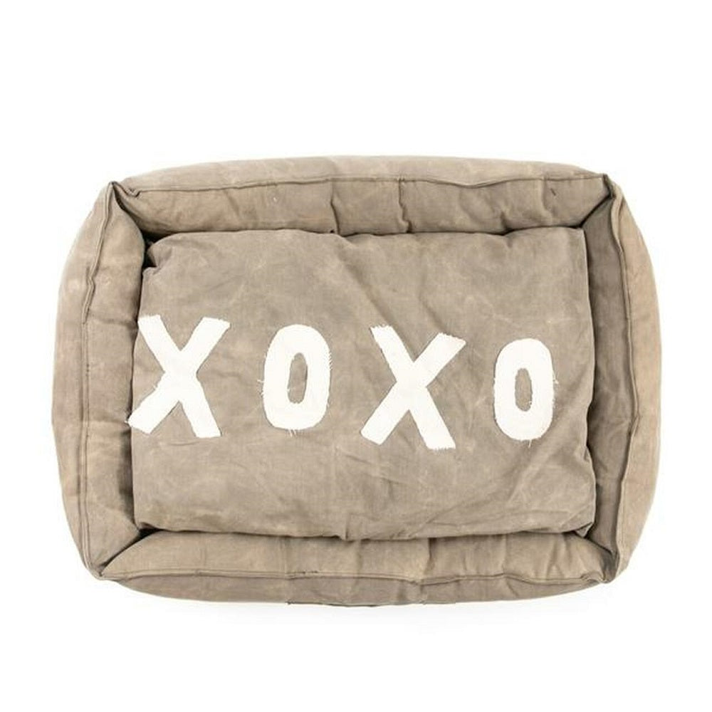 Washed Canvas XOXO Pet Bed