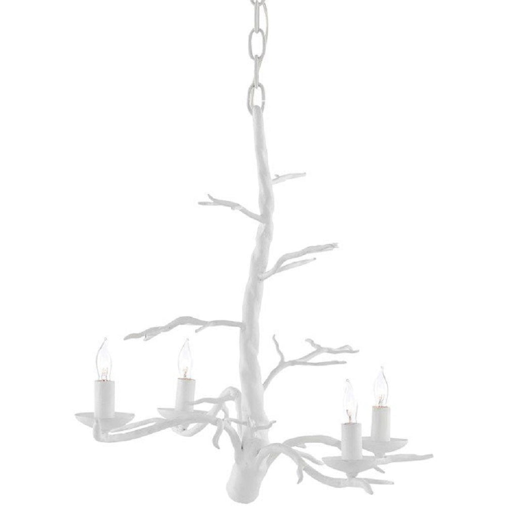 White Treetop Small Chandelier