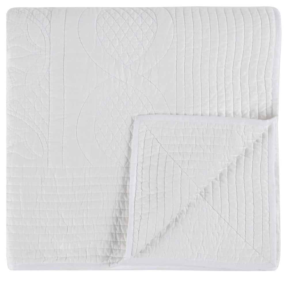 Amia White Quilted Bedding