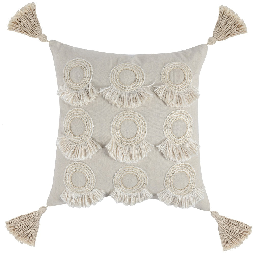 Marla Embroidered Natural Pillow 20"