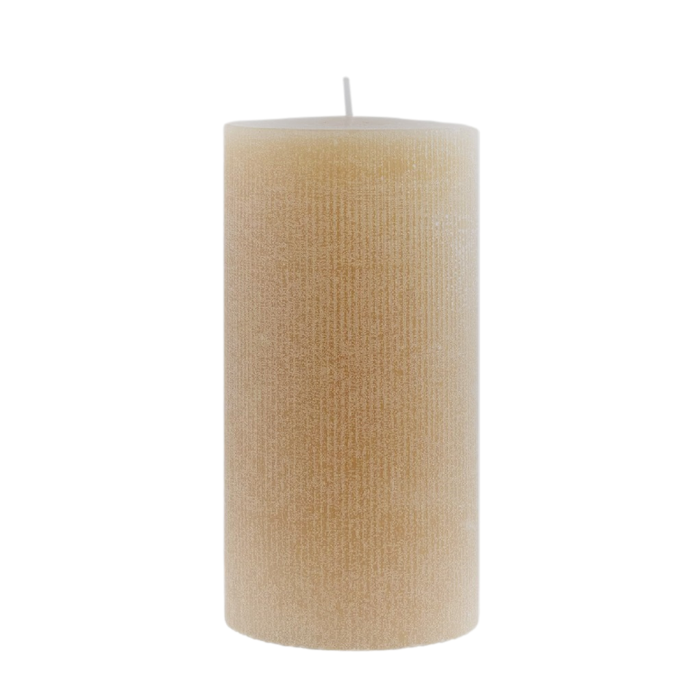 Unscented Pleated Pillar Candle SKU#XM9775